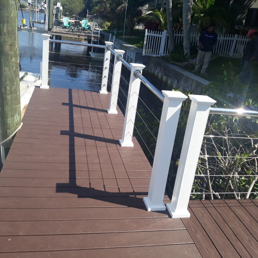 Dock With Custom Railing - Trident H2O