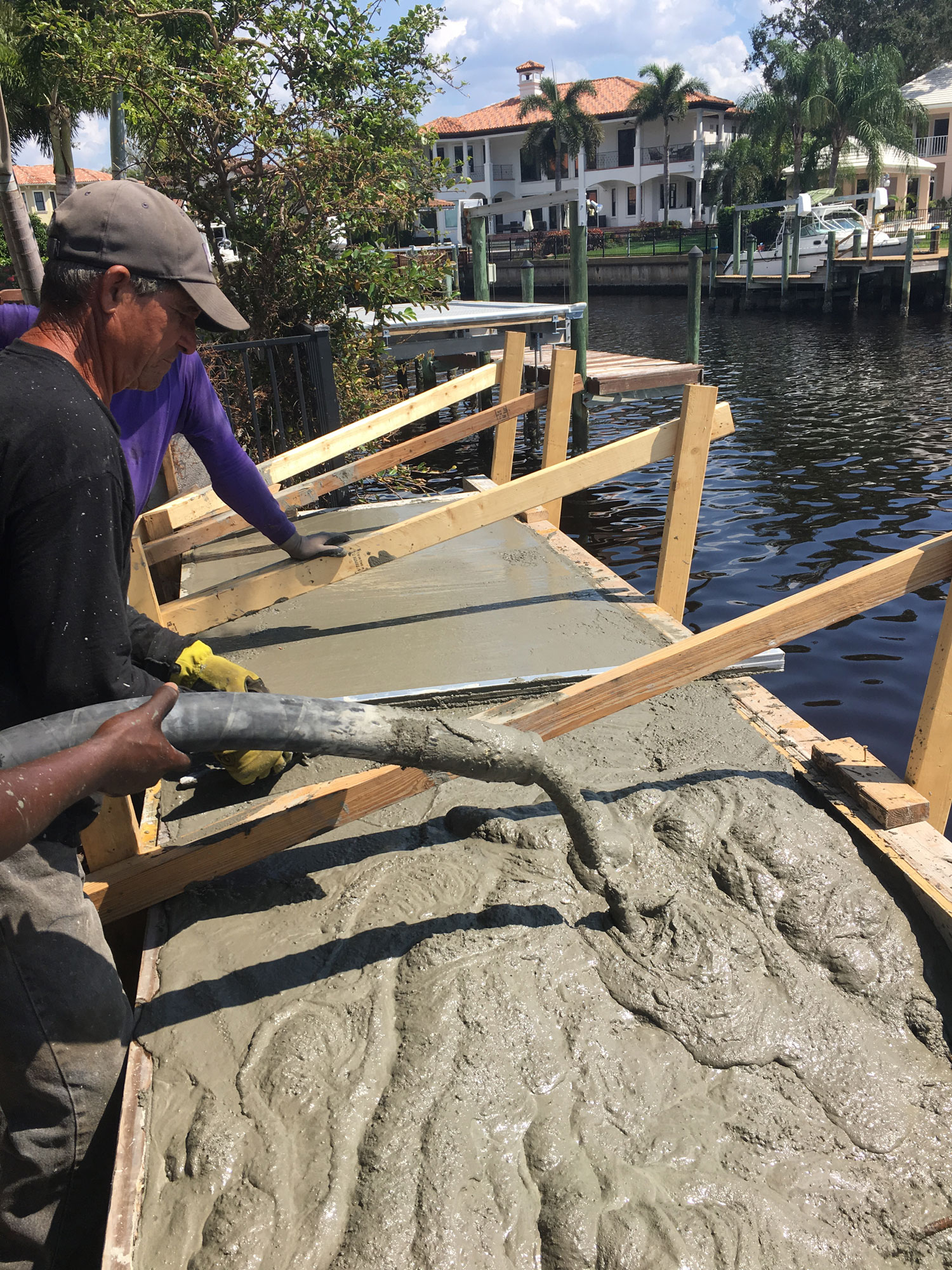 Seawall Concrete Pour