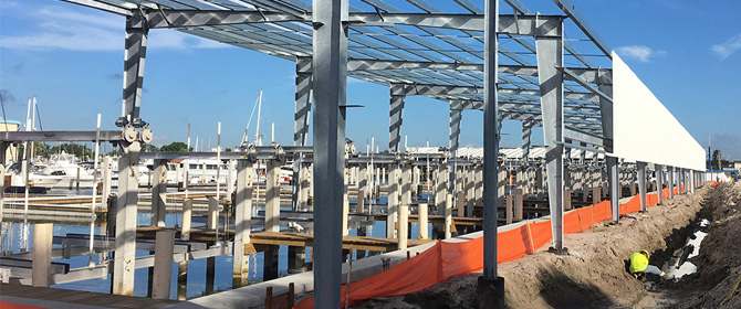 Marina Construction arial view - Trident H2O